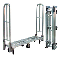 Aluminum U-Boat Folding Utility Cart, 16" W x 60" L, 1500 lbs. Cap., Polyurethane Wheels Fastek