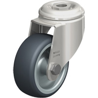 Stainless Steel Thermoplastic Elastomer Caster, Swivel, 3-1/8" (79.5 mm) Dia., 220 lbs. (100 kg.) Capacity Fastek