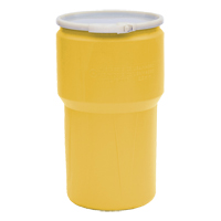 Nestable Polyethylene Drum, 14 US gal (11.7 imp. gal.), Open Top, Yellow MO769 | Fastek