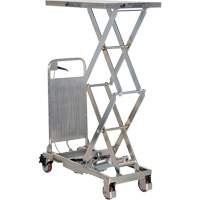 Manual Hydraulic Scissor Lift Table, 27-1/2" L x 17-3/4" W, Partial Stainless Steel, 220 lbs. Capacity MO851 | Fastek