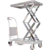 Manual Hydraulic Scissor Lift Table, 35-1/2" L x 20" W, Partial Stainless Steel, 800 lbs. Capacity MO857 | Fastek