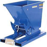 Self-Dumping Hopper, Steel, 1/3 cu.yd., Blue Fastek