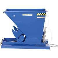 Self-Dumping Hopper, Steel, 1/3 cu.yd., Blue Fastek