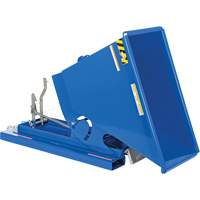Self-Dumping Hopper, Steel, 1/3 cu.yd., Blue Fastek