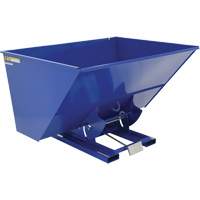 Self-Dumping Hopper, Steel, 3 cu.yd., Blue Fastek
