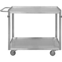 Industrial Grade Shelf Cart, 2 Tiers, 22-1/2" W x 34" H x 42-7/16" D, 600 lbs. Capacity MO988 | Fastek