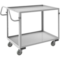 Industrial Grade Shelf Cart, 2 Tiers, 22-1/2" W x 36-1/2" H x 42-7/16" D, 600 lbs. Capacity MO995 | Fastek