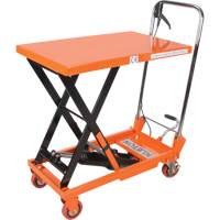 Hydraulic Scissor Lift Table, 27-1/2" L x 17-3/4" W, Steel, 330 lbs. Capacity Fastek