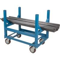 Pipe & Bar Cradle Truck, 24" L x 24" W x 34" H, 2500 lbs. Capacity, Polyurethane Wheels Fastek