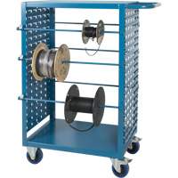 Mobile Wire Spool Cart, Steel, 6 Rod, 21" W x 48" H x 38" D, 1200 lbs. Capacity Fastek