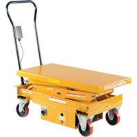 DC Powered Hydraulic Scissor Lift Elevating Cart, Steel, 39-3/4" L x 20-1/2" W, 1000 lbs. Capacity Fastek
