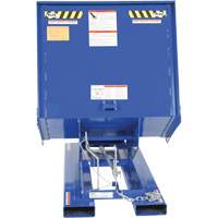 Open Sided Hopper, Steel, 1 cu.yd., Blue Fastek