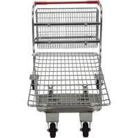 Nestable Wire Cart, Steel, 28-3/4" x 37-1/16" x 59-5/8", 275 lbs. Capacity Fastek