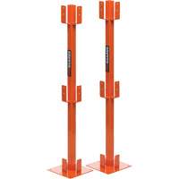 ProGuards Temporary Guard Rail Posts, 8" W x 39" H, Orange Fastek