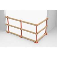 ProGuards Temporary Guard Rail Posts, 8" W x 39" H, Orange Fastek