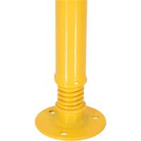 Spring Loaded Bollard, Steel, 42" H x 2-1/8" W, Yellow Fastek