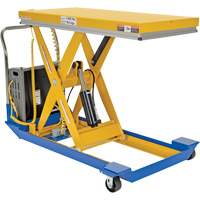 DC Powered & Manual Scissor Lift Table, Steel, 48" L x 24" W, 1000 lbs. Capacity MP198 | Fastek