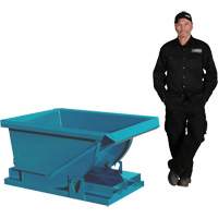 Extra Heavy-Duty Self-Dumping Hopper, Steel, 1/3 cu.yd., Blue Fastek