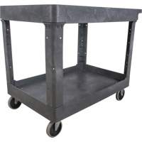Chariot utilitaire pour l'entretien, 2 tiers, 24-5/8" x 32-1/2" x 40", Capacit&eacute; 550 lb Fastek