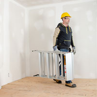 Portable Work-Stand Saw Horse, Aluminum Frame, 12-1/4" D x 48" H Fastek