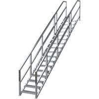 SmartStairs 17-21 Steps Modular Construction Stair System, 157-1/2" H Fastek