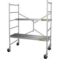 Portable Alu Series Scaffold, Aluminum Frame, 29" D x 72" H Fastek