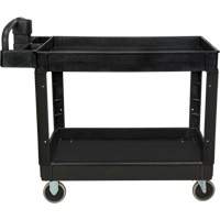 Utility Cart, 2 Tiers, 25-5/8" x 33-1/2" x 43-3/4", 550 lbs. Capacity Fastek