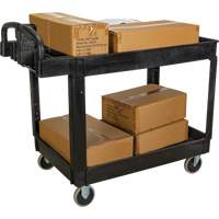 Utility Cart, 2 Tiers, 25-5/8" x 33-1/2" x 43-3/4", 550 lbs. Capacity Fastek