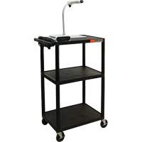Electric Utility Cart, 3 Tiers, 24" x 42" x 18", 300 lbs. Capacity Fastek