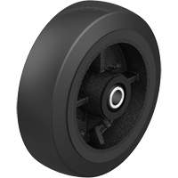 Black Rubber on Black Cast Iron Core Wheel, 12" (304.8 mm) Dia. x 2-1/2" (64 mm) W, 396.8 lbs. (180 kg) Capacity Fastek