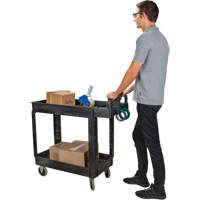 Chariot utilitaire, 2 tiers, 17-1/8" x 33-1/2" x 37-5/8", Capacit&eacute; 550 lb Fastek