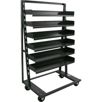 Single-Sided Heavy Duty A-Frame Cart with 6 Trays, 38" x 25" x 63", 2500 lbs. Capacity Fastek
