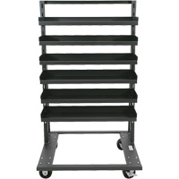 Single-Sided Heavy Duty A-Frame Cart with 6 Lipped Trays, 38" x 25" x 63", 2500 lbs. Capacity Fastek