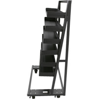 Single-Sided Heavy Duty A-Frame Cart with 6 Lipped Trays, 38" x 25" x 63", 2500 lbs. Capacity Fastek