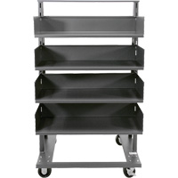 Single-Sided Heavy Duty A-Frame Cart with 4 Large Trays, 38" x 25" x 63", 2500 lbs. Capacity Fastek