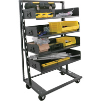 Single-Sided Heavy Duty A-Frame Cart with 4 Large Trays, 38" x 25" x 63", 2500 lbs. Capacity Fastek