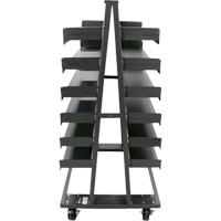 Double-Sided Heavy Duty A-Frame Cart with 12 Trays, 38" x 30" x 63", 2500 lbs. Capacity Fastek