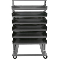 Double-Sided Heavy Duty A-Frame Cart with 12 Trays, 38" x 30" x 63", 2500 lbs. Capacity Fastek