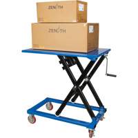 Manual Scissor Lift Table, 37-3/8" L x 23-5/8" W, Steel, 660 lbs. Capacity Fastek