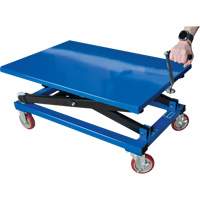Manual Scissor Lift Table, 37-3/8" L x 23-5/8" W, Steel, 660 lbs. Capacity Fastek