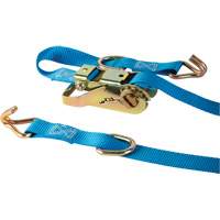 Ratchet Strap, J-Hook, 1" W x 16' L, 835 lbs. (379 kg) WLL Fastek