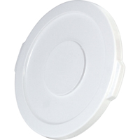 Round Brute&reg; Tops, Flat Lid, Plastic/Polyethylene, Fits Container Size: 15-5/8" Dia. Fastek