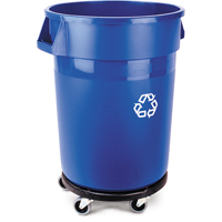Brute&reg; Collection Recycling Container, Bulk, Plastic, 32 US gal. Fastek