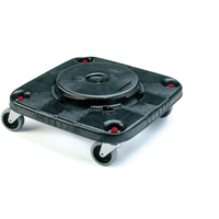 Socles roulants  Brute, carr&eacute;s, Poly&eacute;thyl&egrave;ne, Noir Fastek