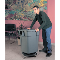 Socles roulants  Brute, carr&eacute;s, Poly&eacute;thyl&egrave;ne, Noir Fastek