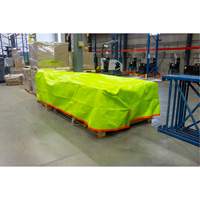 High-Visibility Heavy-Duty Woven Tarp, Polyethylene, Green/Orange, 16' x 20' x 12 mils Fastek