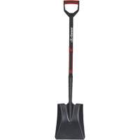 Square Point Shovel, Tempered Steel Blade, D-Grip Handle, 31" Long Fastek