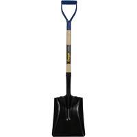 Square Point Shovel, Hardwood, Tempered Steel Blade, D-Grip Handle, 41-1/2" Long Fastek