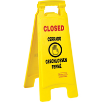 Closed Safety Signs, Quadrilingual with Pictogram NC530 | Fastek