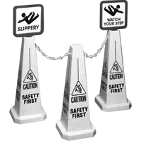 "Caution" Lamba Traffic Cones, English with Pictogram Fastek